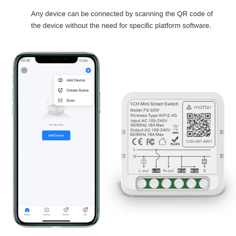 AS94-16A Wifi Mattre Smart Switch With Power Metering Mini Smart Breaker Smart Life Control Support Google Home Spare Parts