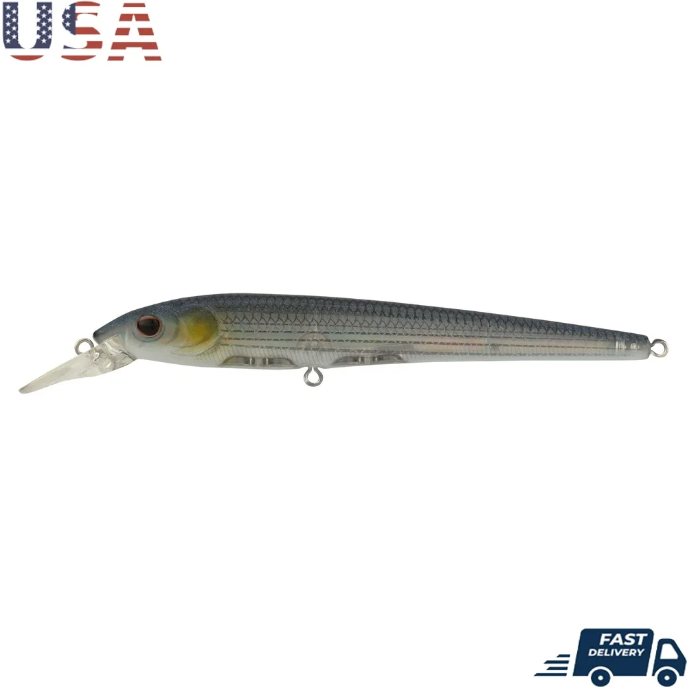 

Saltwater Fishing Lure Hit Stick 4.7in Durable Plastic Balsa Action Tight Wiggles FlashDisc Rattle Fusion19 Hooks Predator