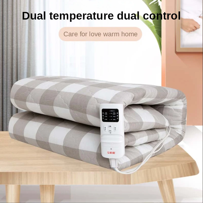 

Electric Blanket To Remove Mites, Double Control, Thick Single and Double-sided Pure Cotton Electric Mattress, Waterproof Timing