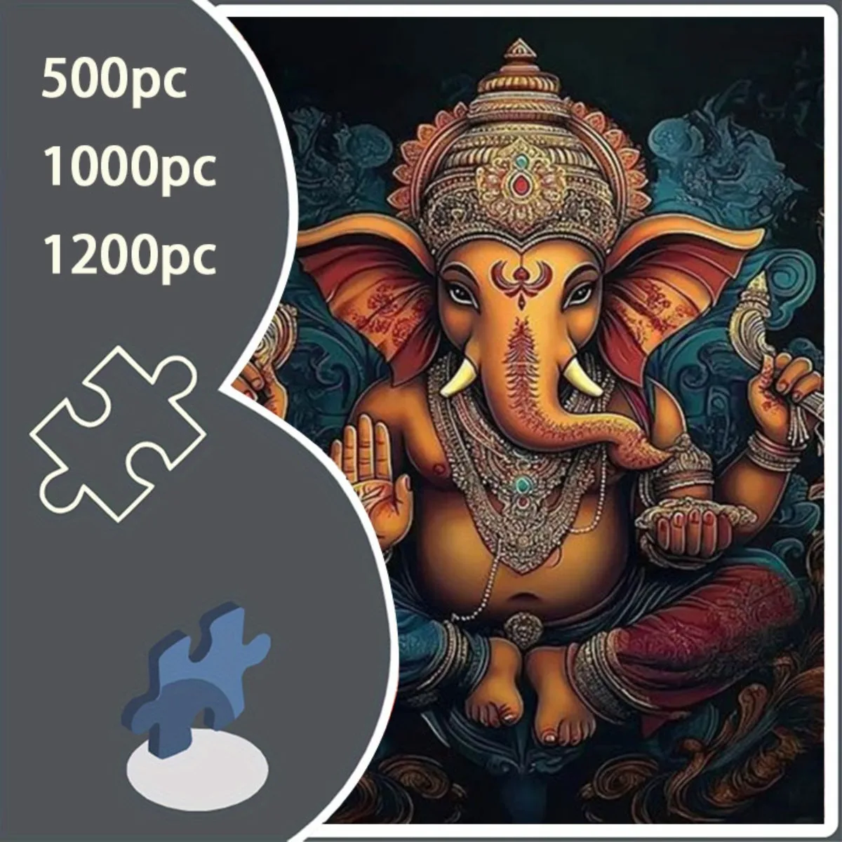 

500/1000/1200 шт. Пазл со слоном для взрослых и семей - толстый прочный картонный мозг с бесшовными деталями, головоломка для