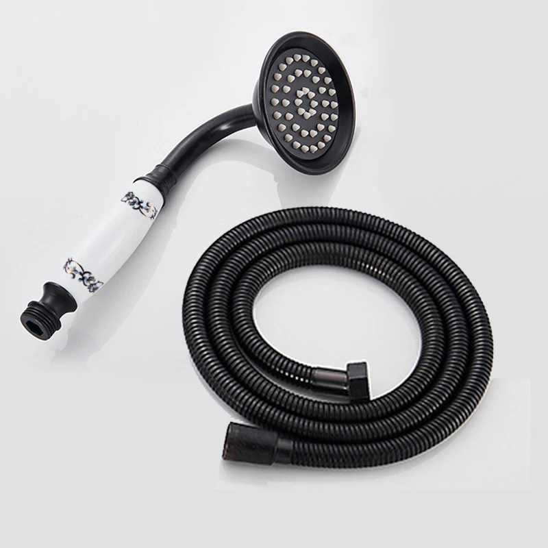 

Black Oil Rubbed Brass Telephone Style Hand Held Sprayer Shower head with 1.5m Shower Hose