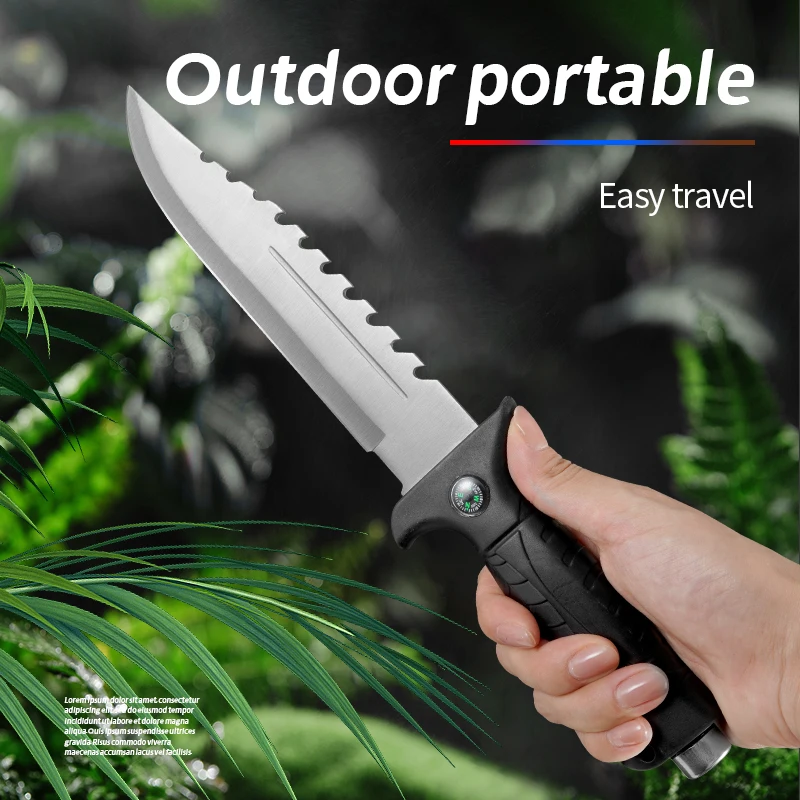 Outdoors straight knife, wilderness jungle exploration knife, camping, hiking, survival knife, hunting knife, sharp small knife