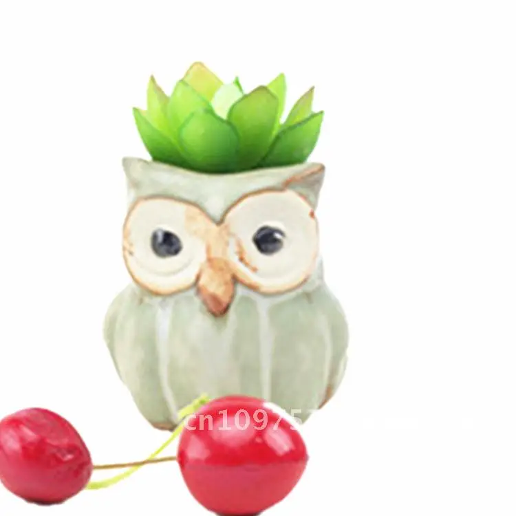 Succulent plant flowerpot, kitten head eagle flowerpot, personalized and simple ceramic succulent flowerpot