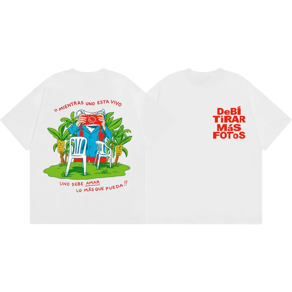 Camiseta do Rapper Bad Bunny, Merchandise do Álbum Debi Tirar Mas Fotos DTMF, Moda Hip Hop para Homens e Mulheres, Camisetas de Manga Curta