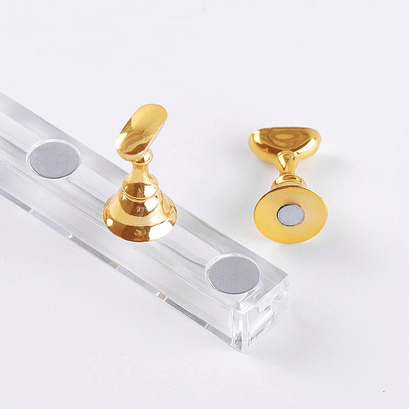 Wholesale Nail Tips,Crystal Base, Salon DIY  Manicure Tool  Nail Art Display Stand 5pcs/Set, Magnetic Holder for False Practice