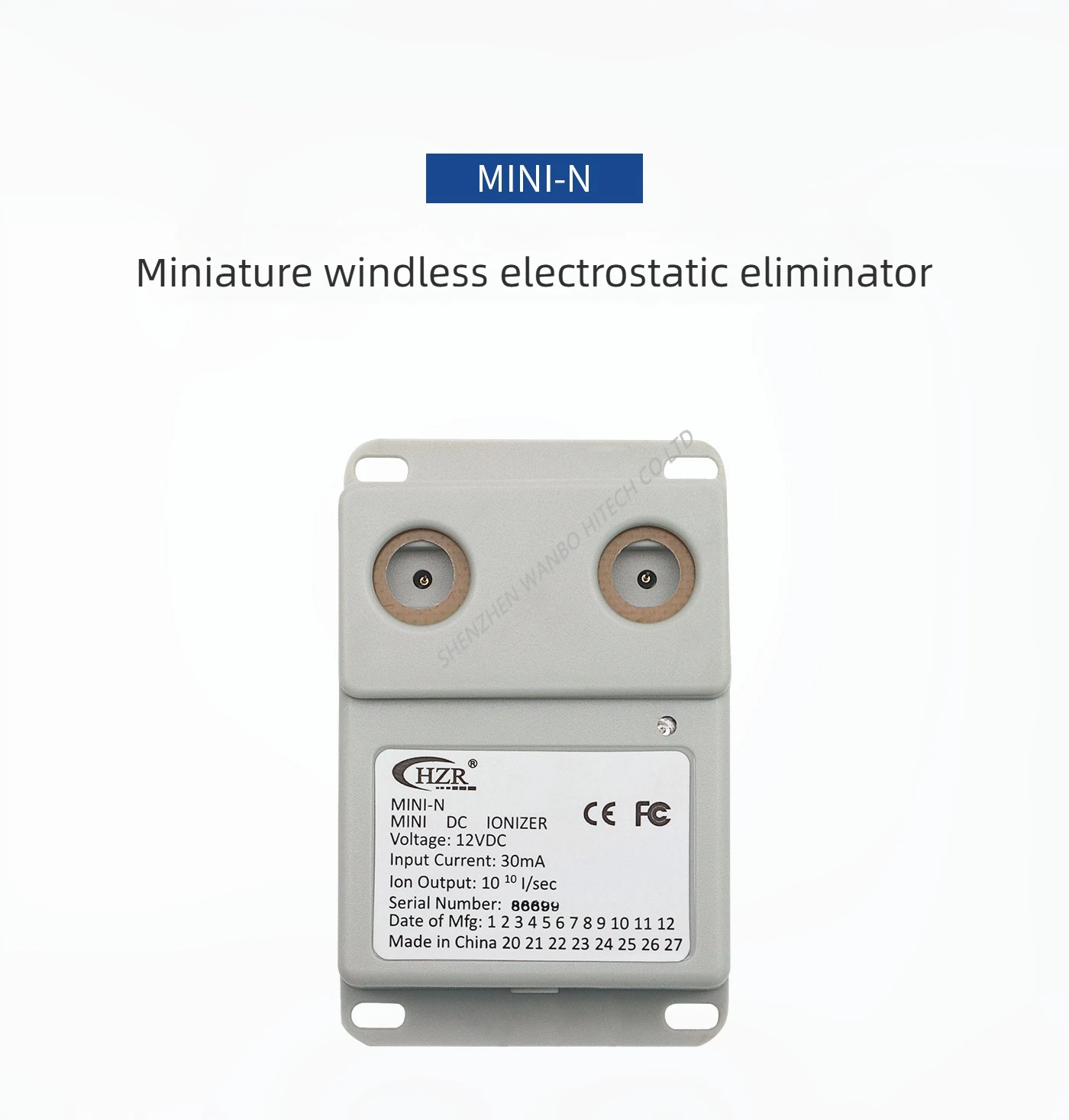HZR Mini-n Non-powered Static Eliminator - Anti-static, Silent, Fast, Compact And Highly Efficient With Negative Ions