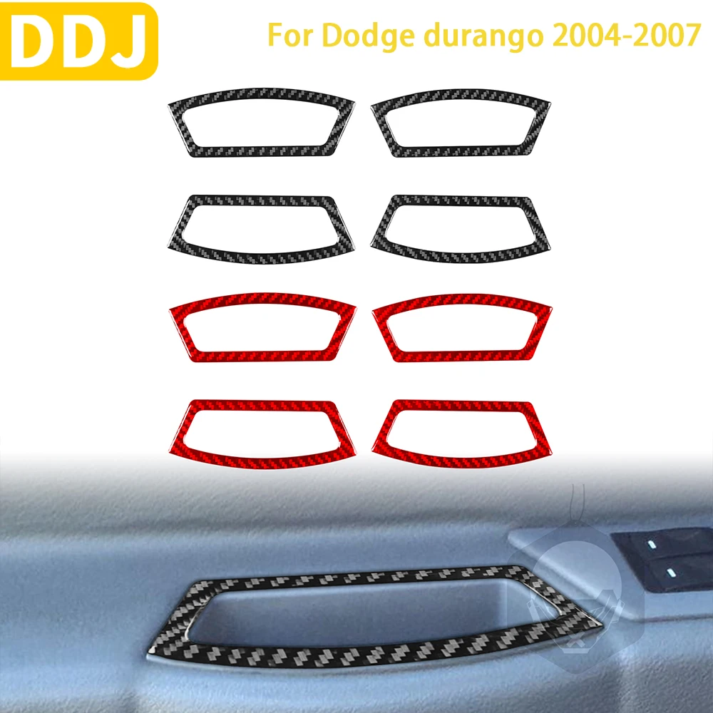 

For Dodge Durango 2004 2005 2006 2007 Accessories Carbon Fiber Car Interior Door Armrest Frame Trim Sticker Decoration