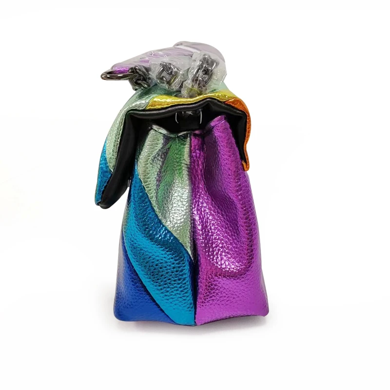 Hotsale Eagle Bags Colorful Women Handbag Rainbow Patchwork Icon Metal Logo On The Front Flap Jointing Purse