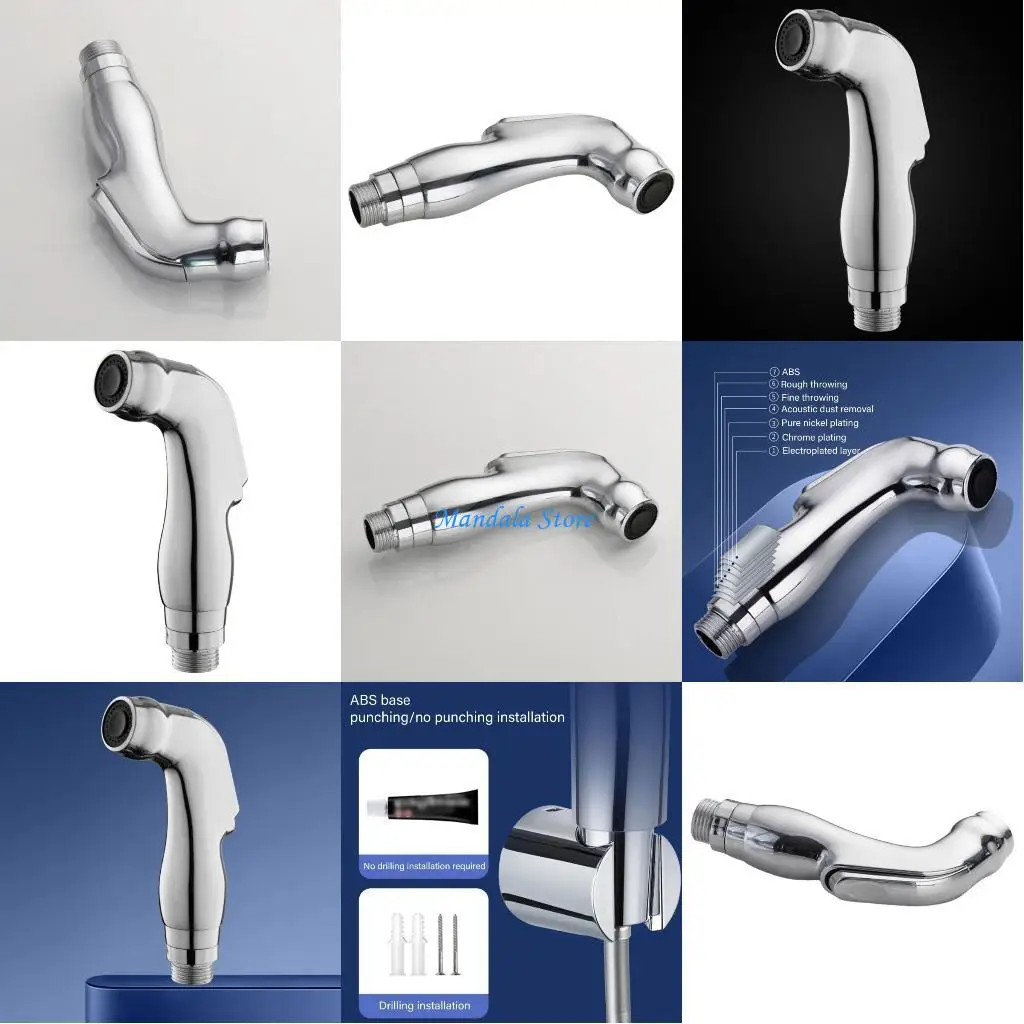 

U2JC Efficient Toilet Hand Sprays Bidet Leak Resistant Joint person Hygiene Bidet Bathroom Bidet Sprayer ABS for Family Use