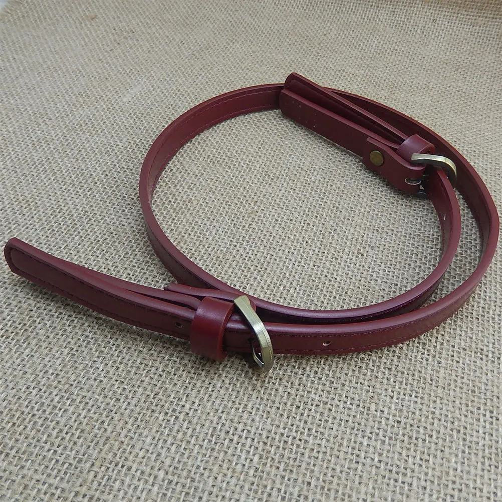 

2Pcs Double Buckle Synthetic Handbag Strap Durable Tote Bag Replacement for Clutch Pouch DIY Accessories