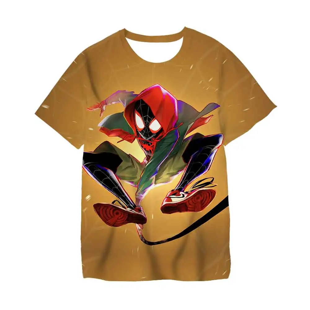 2024Marvel Superhero Hulk T-shirt Boys' Clothing Children's T-shirt Spider Man Children's Top T-shirt Summer Short Sleeve