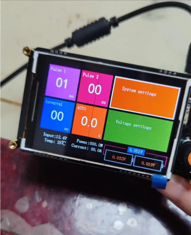Armazenamento de Energia Spot Soldador Spot Painel de Controle Spot Welder Kit 18650 Spot Welder Toque Soldador Pode Definir Inglês 7y320 de