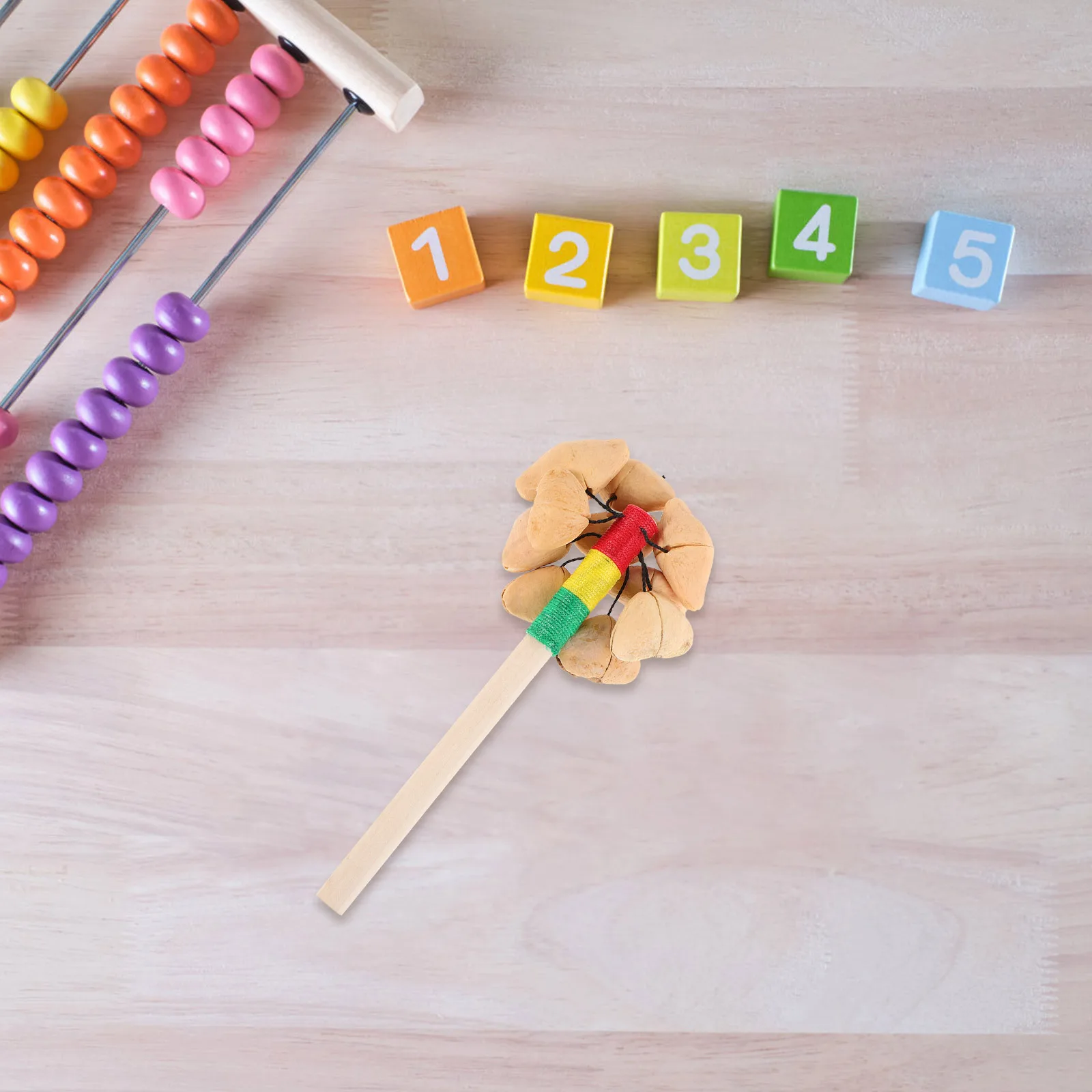 Sonaglio ergonomico per tamburo africano, suono, costruzione robusta per neonati, bambini piccoli, feste, festival, sonaglio che scuote il bambino