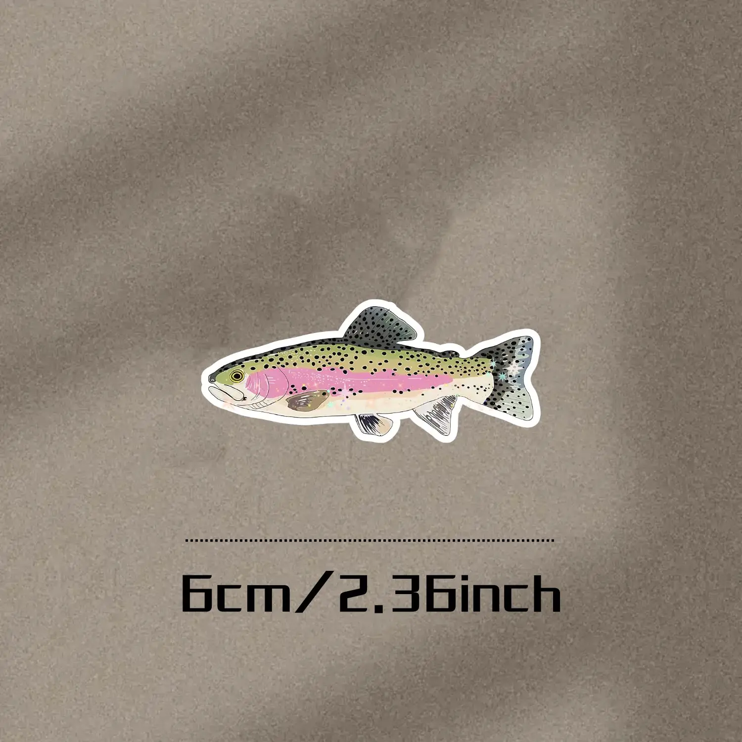 2Pcs Glitter Rainbow Trout Stickers For Car Laptop Water Bottle Skateboard