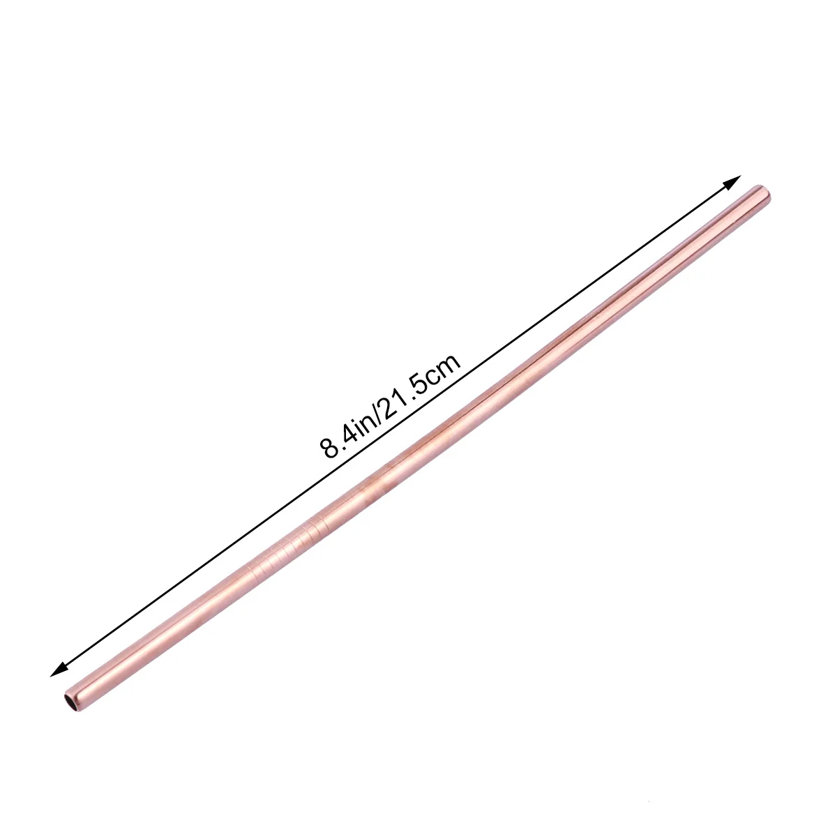 

1Pcs Stainless Steel Drinking Straw Reusable Rose Gold 215x6mm Straight Straw for Tumblers Safe Anti Rust Eco Friendly