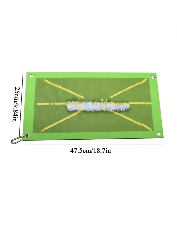 Golf Practice Mat, Indoor And Outdoor Golf Hitting Mat, Golf Training Auxiliary Mat Mat + 4 Floor Nails + 1 Hook