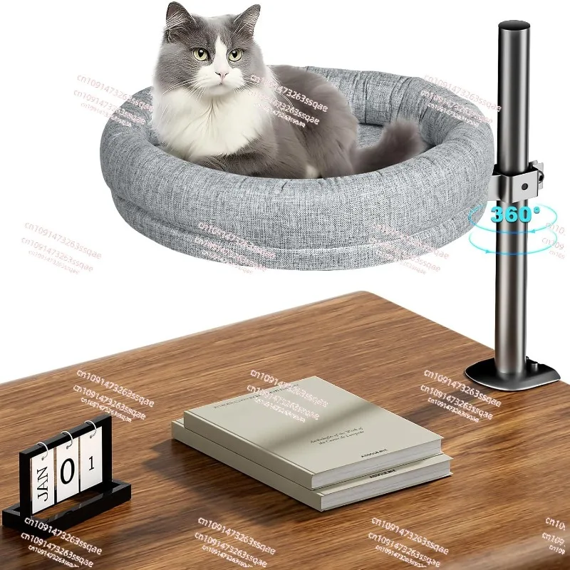

Desk cat bed pet bed suitable for 360 ° rotation and adjustable height desk cat hammock
