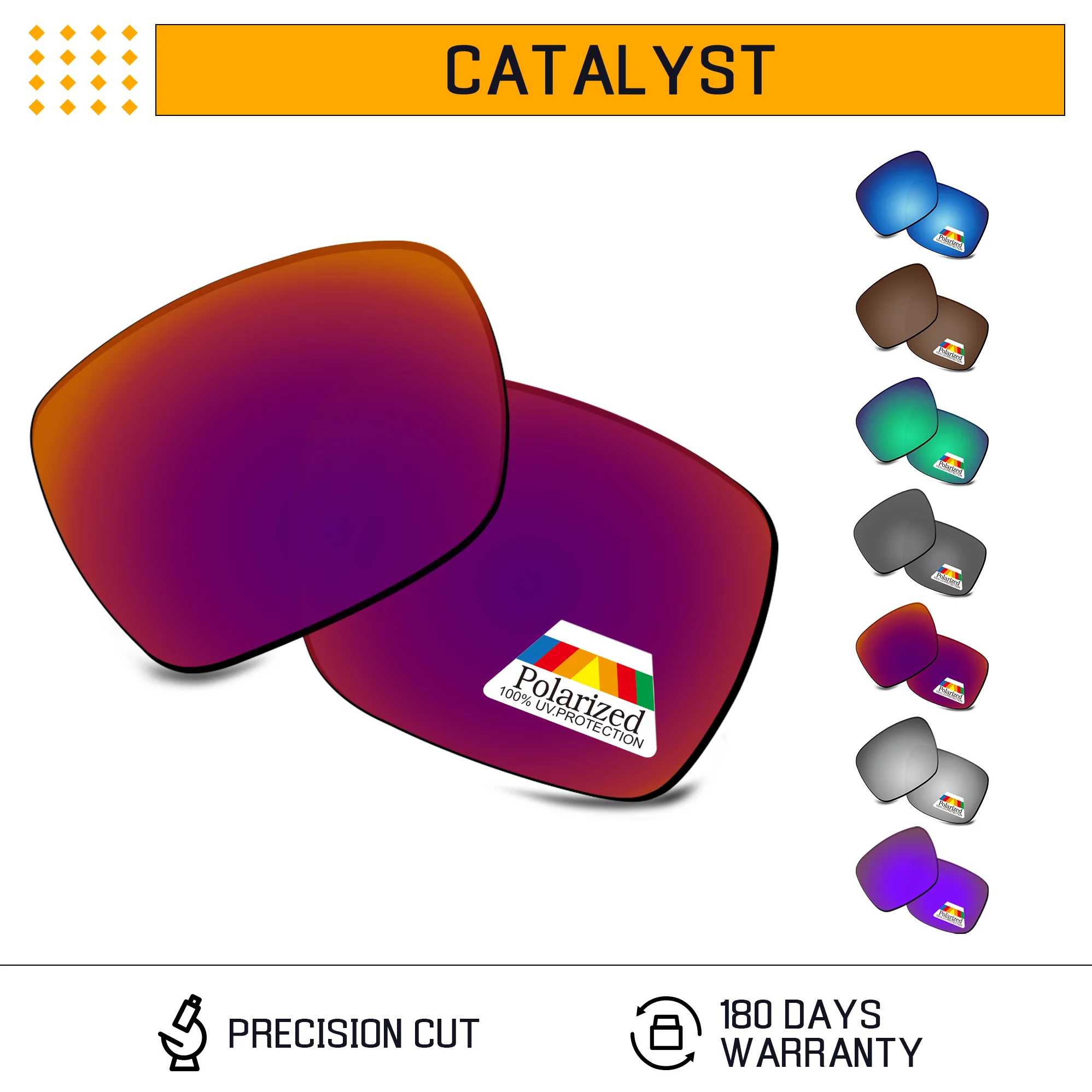 

Rarayvix Polarized Replacement Lenses UV400 Protective for Oakley Catalyst OO9272 Sunglasses