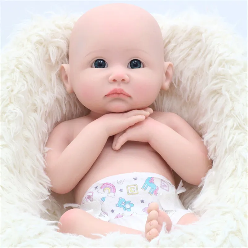 18inch 3D painted Veins visible girl body Reborn Doll kits full soilid Silicone vivid doll kit reborn DIY toys