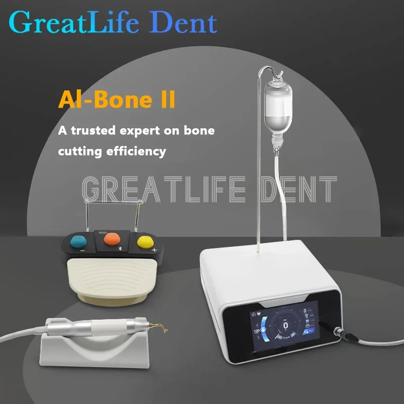 GreatLife Dent Refine AI-Bone II Endo Perio LED Ultrasonic Bone Cutter Surgical Equipment LED Handpiece Surgery Bone Knife