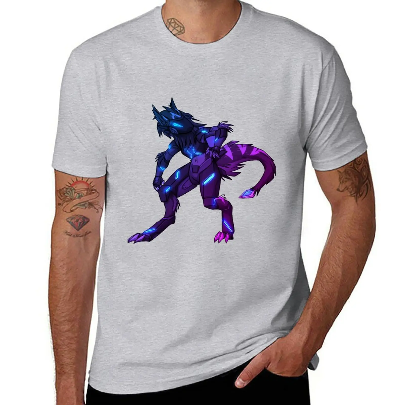 

New Protogen T-Shirt sweat shirt vintage clothes anime Short t-shirt mens cotton t shirts