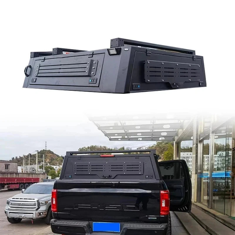 

4x4 Offroad Accessories Aluminum Retractable Tonneau Cover Semi-high Bed Canopy for F150 2018+