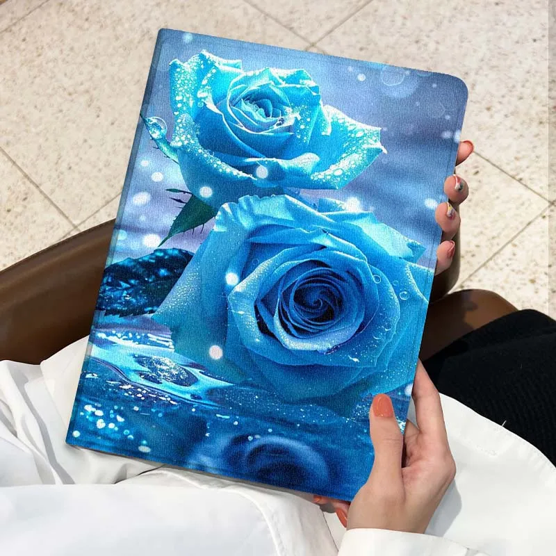 Azul Frozen Rose Art lujo para Lenovo Pad Tab Legion Xiaoxin Y900 Y700 K10 M10 P11 3. a generación Pro GT Plus funda para tableta