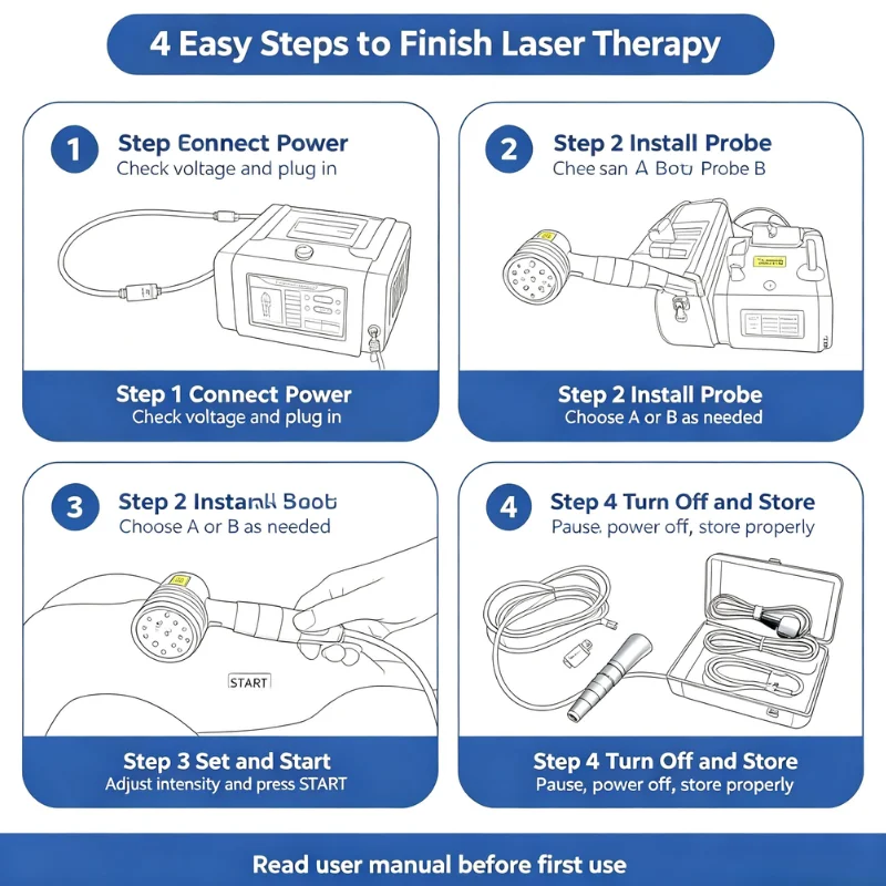 808nm 650nm High Intensity Medical Grade Cold Laser for Arthritis Back Neck Pain Muscle Tissue Rehabilitation Home Use