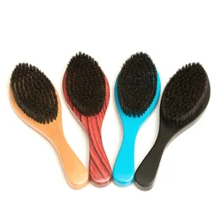 Cepillo Barba-Brosse à barbe 360 ondulée pour homme, accessoire moyen et doux, accents de sanglier, courbe de barbe, l'hypothèse ondulée, peigne à barbe en bois