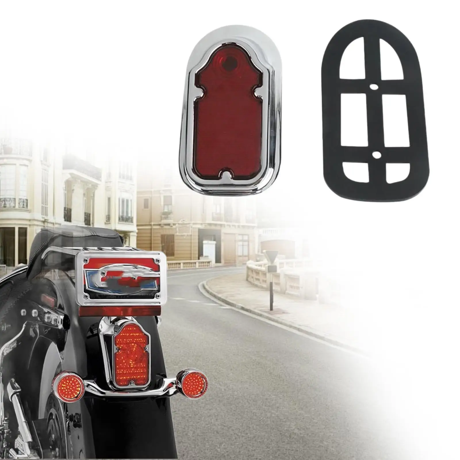 Motorcycle Brake Tail Lamp Indicator Motorbike Accessories Multipurpose Rear Lamp Metal Sturdy Professional Easy Installation