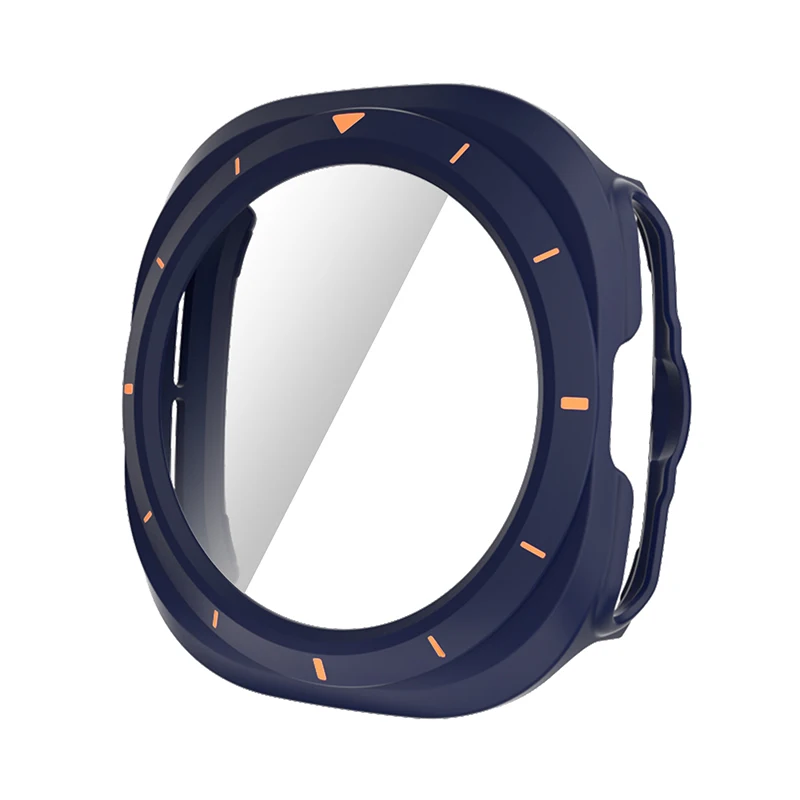 Cristal + funda para Samsung Galaxy Watch 7 Ultra 47MM, resistente al agua, cubierta de parachoques duro de PC + Protector de pantalla para Galaxy Watch 7 Ultra 47mm