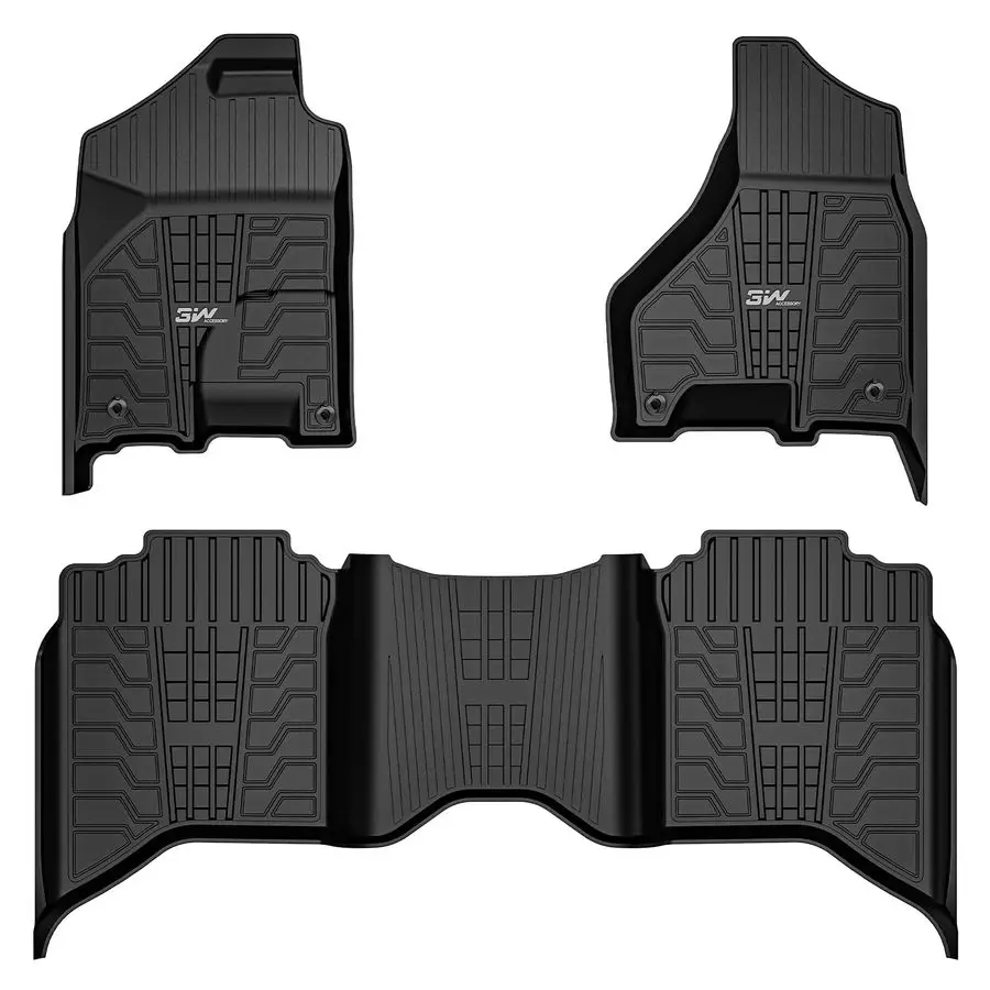 

Floor Mats Fit for 20132018 Dodge Ram 1500 2500 3500 Crew Cab, 20192024 Dodge Ram 1500 Classic Crew Cab All Weather TPE Custome
