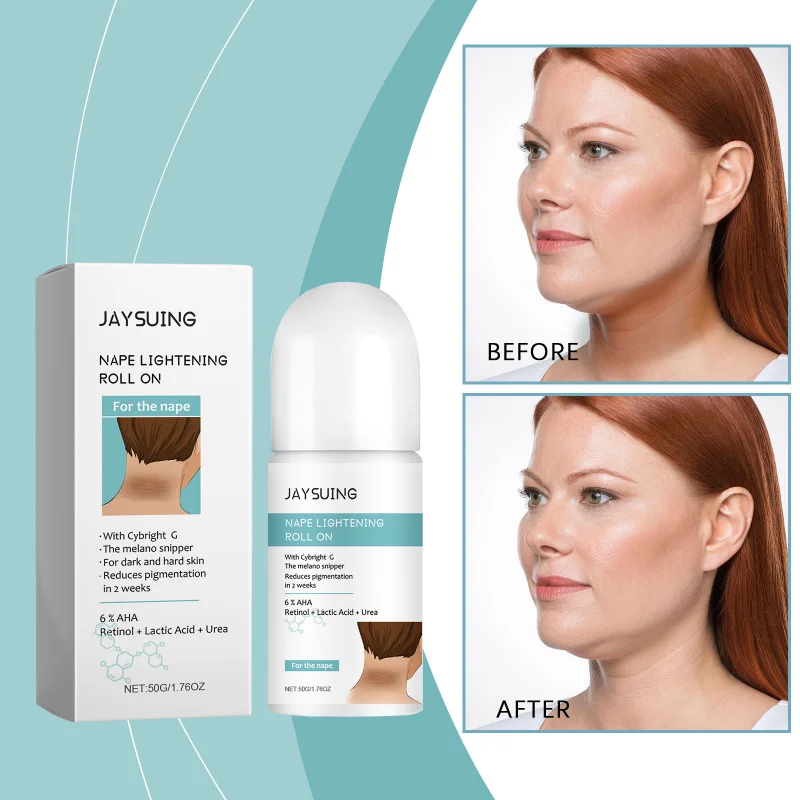 

Neck Brightening Roll-On - Hydrating Treatment To Help Even Skin Tone & Improve Texture - Gentle Massage Roller