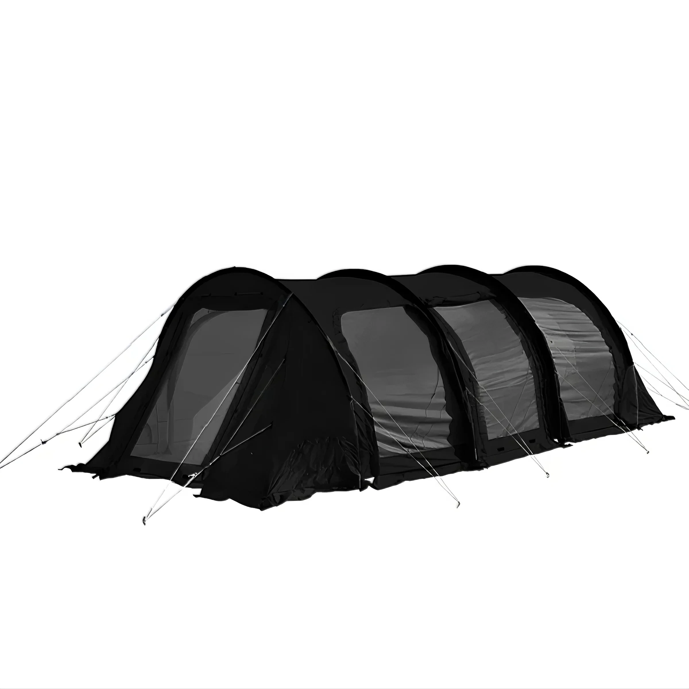 

Custom logo 5 Person Camping Tent Waterproof PU Coating UV Protection 2 Room Structure Family Tunnel Tent