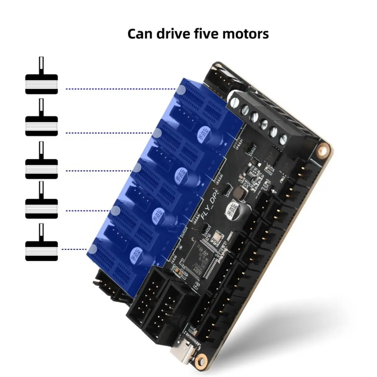 Fly-DP5 Control Board 32-Bit Chip, PCIe,RGB Driver,CAN Bus,DIAG Homing, and Klipper Support for DIY 3D Printer Parts
