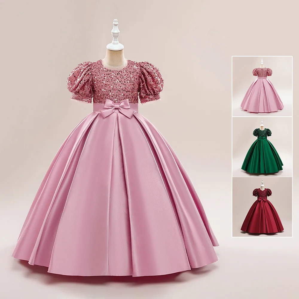 Teenagers Evening Dress Wedding Bridesmaid Dress For Girls Elegant Graduation Ceremony Princess Dress Fashion Birthday Gown