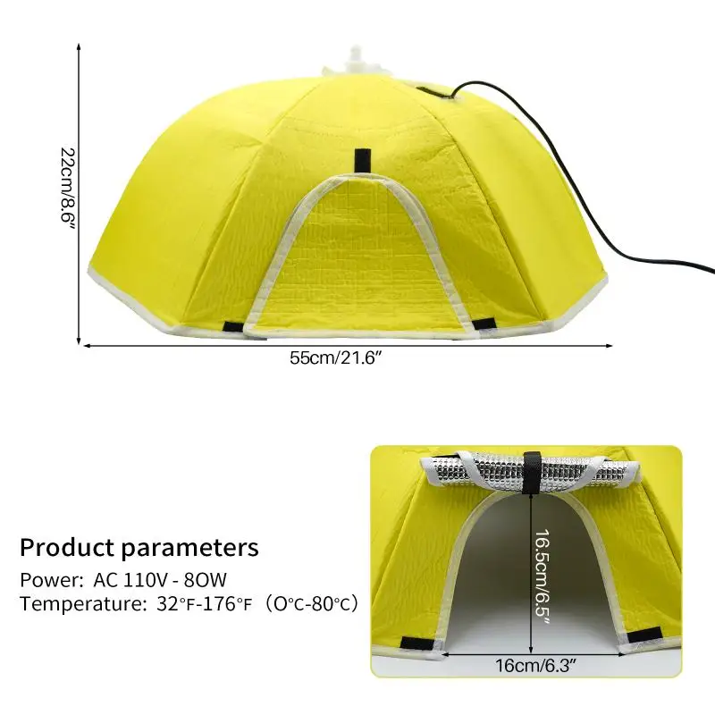 1Pcs Electric Chick Brooder Heating Cover Chick Cage Heater Chicken Warmer Easy To Install Convenient Time-Saving