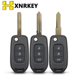 XNRKEY Чехол для автомобильного ключа для Renault Kadjar Captur Symbol Kaptur Megane Logan 2013- 2018 3 кнопочный флип-пульт дистанционного управления умный чехол для ключа