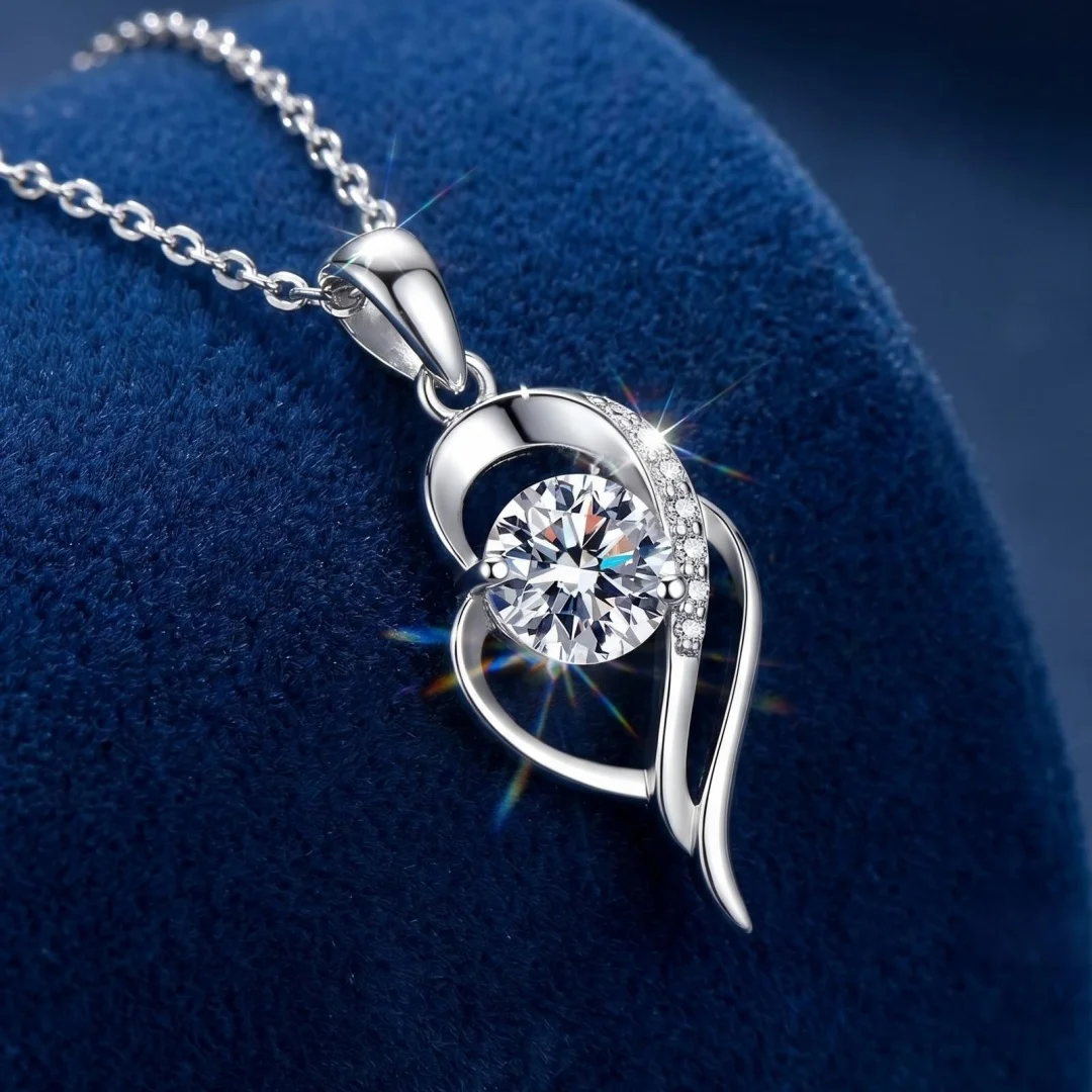 925 Sterling Silver Necklace Pendant Heart for Women Wedding Jewelry Engagement Fashion Party Classics High Quality Gifts