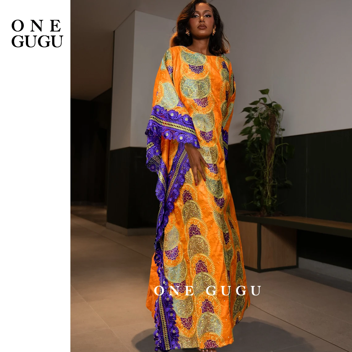 

Оранжевое нигерийское платье Bazin Riche Dashiki Boubou, традиционные африканские свадебные платья невесты, парчовый халат Riche Boubou