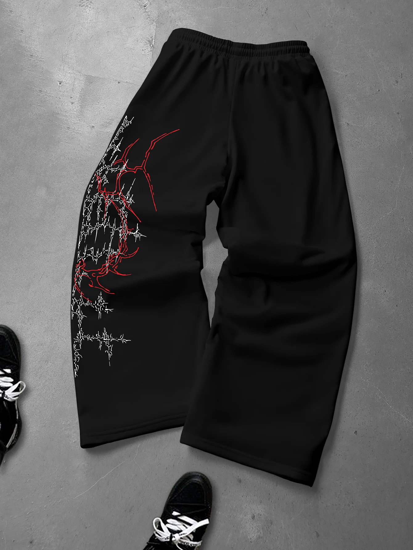 Calças Masculinas Oversized de - Streetwear Brand Font avaliação e preço