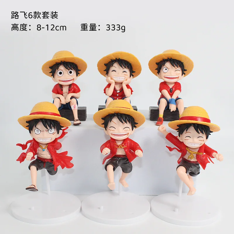Statuetta Artigianale One Piece Versione Q, Luffy Sorridente Re della Navigazione, Blind Box, Ciondolo Fatto a Mano Luffy Zoro, Ornamenti Trendy