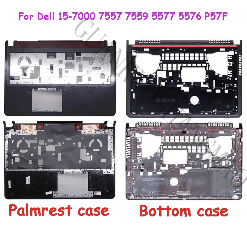 HJY...Palmrest bottom case protective cover suitable for Dell Inspiron 15 7000 5577 5576 7559 7557 P57F