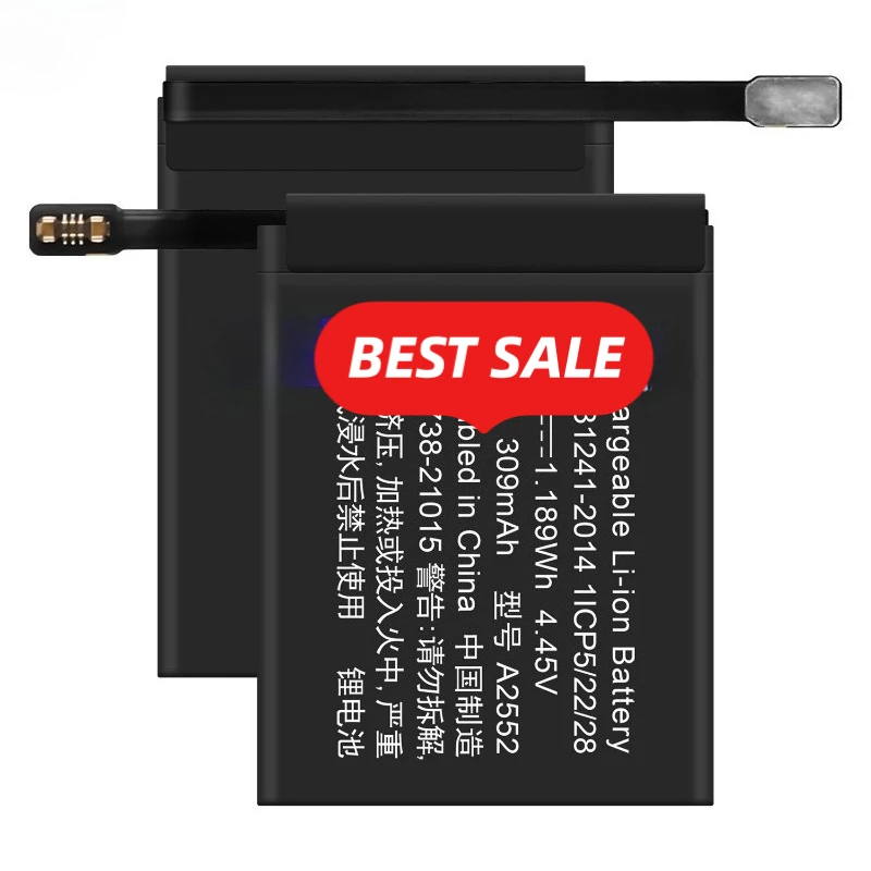 A2552 for IWatch Series 7 45mm Watch Battery 0 Cycle High Quality High Capacity Replacement Bateria Grade A Cell with Tools