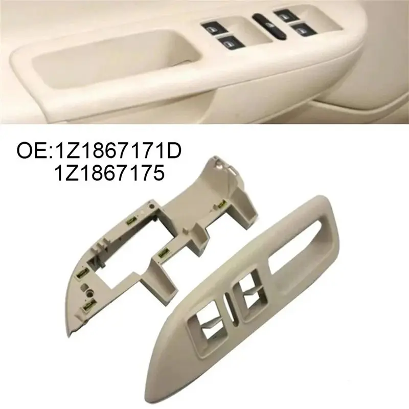 For Skoda Octavia 2004-2013 LHD Car Window Regulator Switch Cover Bracket 1Z1867171D, 1Z1867175 Accessories-X67A