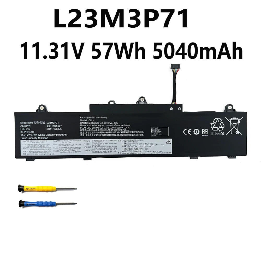 

L23M3P71 11.31V 57Wh 5040mAh Laptop Battery For Lenovo ThinkPad L14 GEN 5 21L1 21L2 21L5 21L6 GEN 1 21L3 21L4 21L7 21L8 Series