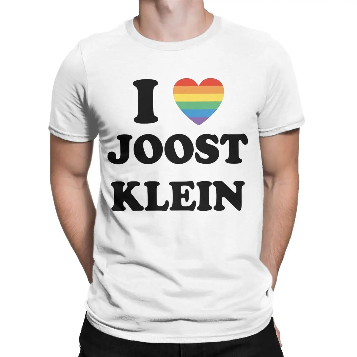 Camiseta I Love Joost Klein Rap para hombre, camisetas 100% de algodón estilo callejero, camiseta Hipster con cuello redondo, ropa holgada de talla grande