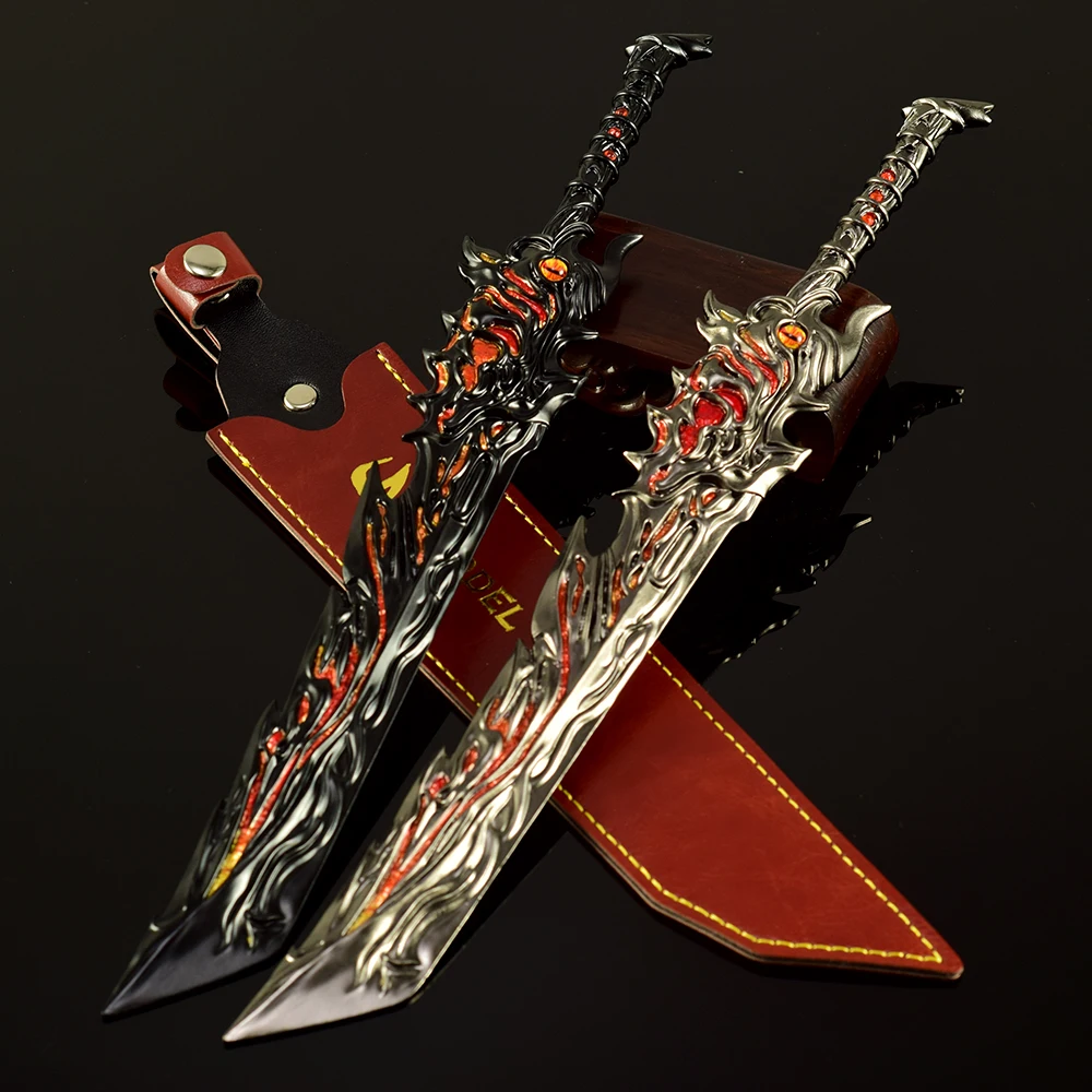 Periféricos de juego "Tumba Divina", 30cm/11,81 pulgadas, siete espadas mágicas de Chen Nan, colección de modelos, decoración de escritorio, regalos, juguetes de Anime