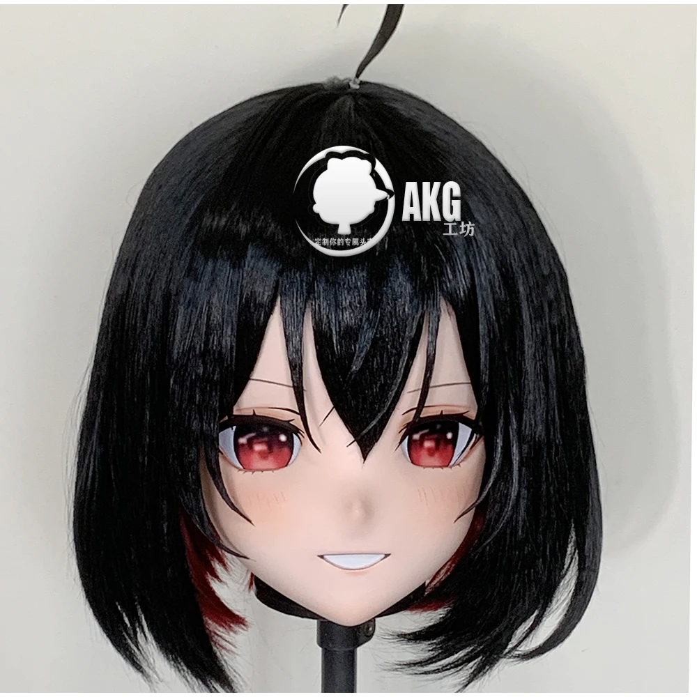 (AL07)Customize Character Crossdressing Female/Girl Resin Full/Half Head With Lock Anime Cosplay Japanese Animego Kigurumi Mask