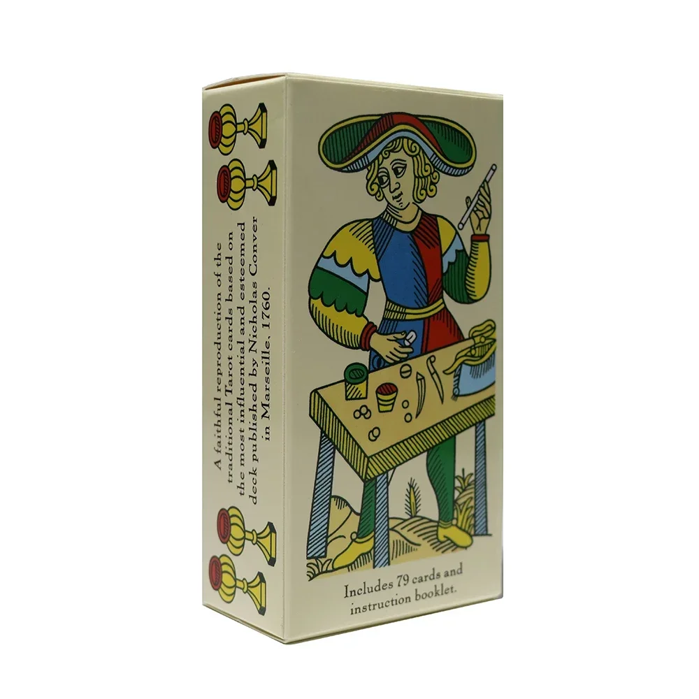 New Large size sturdy deck CBD Tarot De Marseille Tarot Deck Cards with Guide Book for Beginners